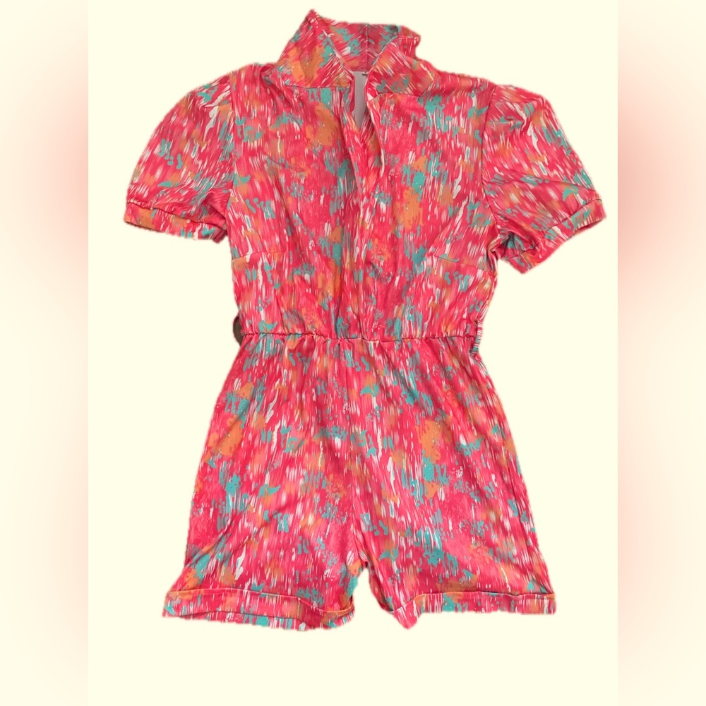 Vintage pInk color blend Shorts romper